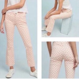 Pilcro and the Letterpress Pink Polka Dot Straight Leg Jeans